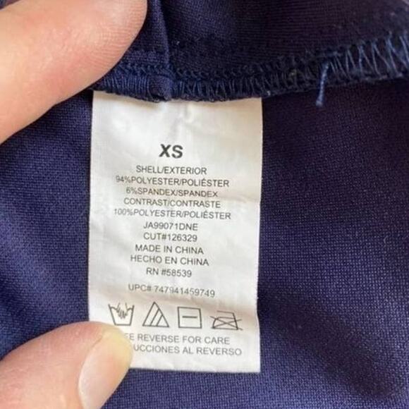 Speechless Navy Blue Lace Cap Shoulder Sleeves Skater Mini Dress Size XS - Picture 4 of 10